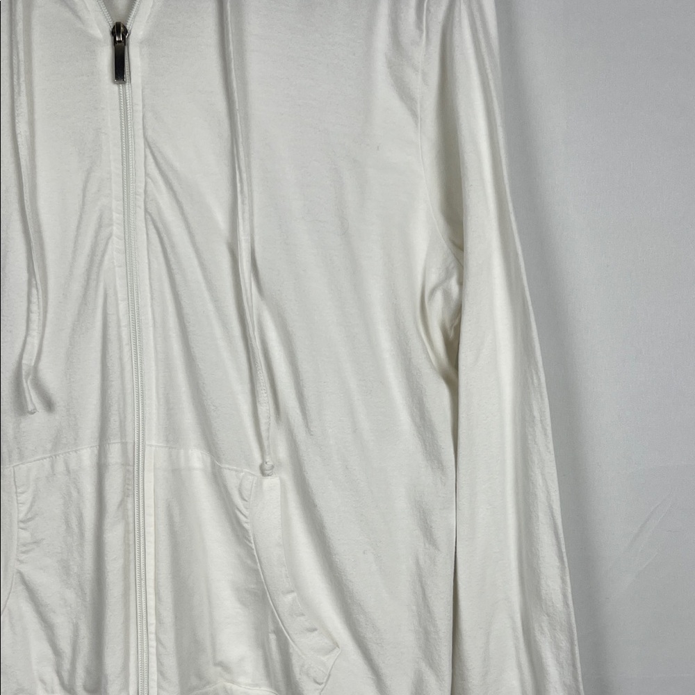 Sofra Women's White Zip-Up Hoodie - Picture 4 of 12